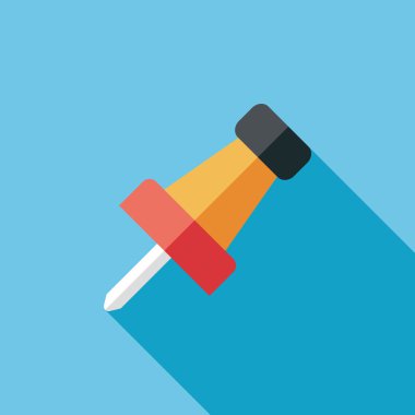 Uzun Gölge, eps10 ile itme PIN düz simgesi