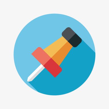 Uzun Gölge, eps10 ile itme PIN düz simgesi