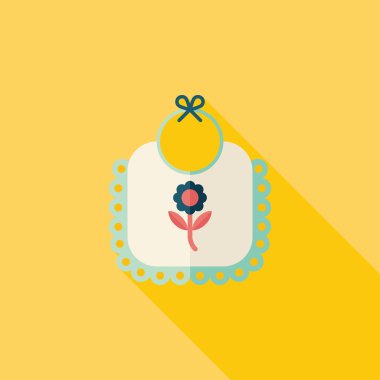 Bebek önlüğü uzun gölge, eps 10 düz simgesiyle