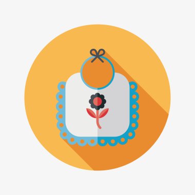 Bebek önlüğü uzun gölge, eps 10 düz simgesiyle