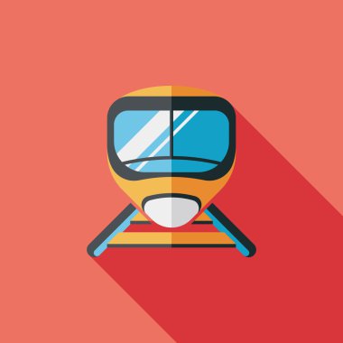 uzun gölge ile hız treni düz simgesi