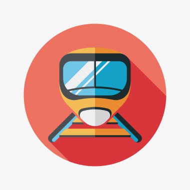 uzun gölge ile hız treni düz simgesi