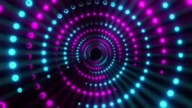 Dönen mavi ve mor küreler, döngülü animasyon.