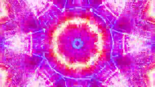 Hurok Neon Kaleidoszkóp Looping Animáció — Stock videók
