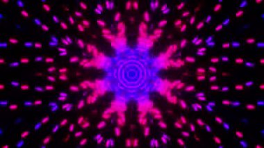 Neon parlayan kaleydoskop. Döngülü canlandırma