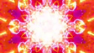 VJ döngüsü neon kaleydoskop. Döngü Canlandırması.