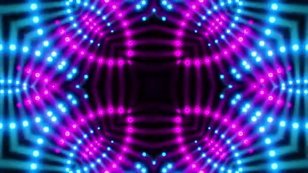 Loop Neon Kaleidoscope Looping Animation — Wideo stockowe