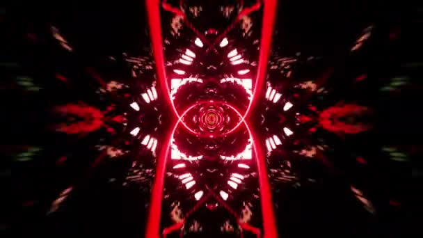 Mirror Tunnel Red Pipes Looped Animation — ストック動画