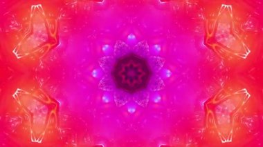 Neon parlayan kaleydoskop. Döngülü canlandırma