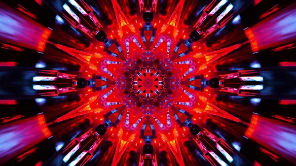 Neon parlayan kaleydoskop. Döngülü canlandırma