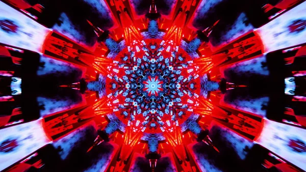 Neon parlayan kaleydoskop. Döngülü canlandırma