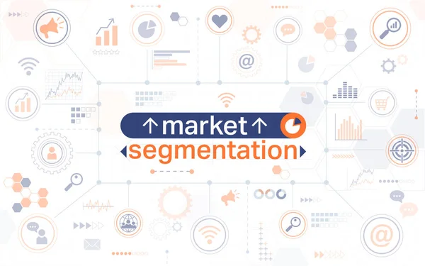 Segmentación del mercado banner web horizontal — Vector de stock