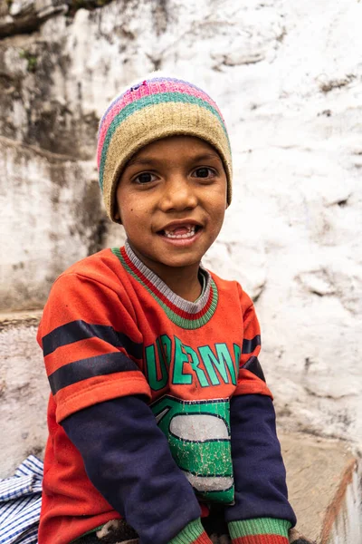 Almora Uttarakhand January 2022 Portrait Indian Kid Smiling Camera Indian — Stock Photo, Image