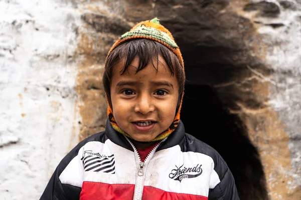 Almora Uttarakhand January 2022 Portrait Indian Kid Looking Camera Smiling — Stock Fotó