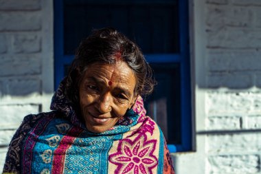 Almora, Uttarakhand - Jaunary 2 2022- Portrait of an india old aged woman from the villages of uttarakhand.