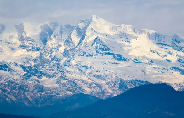 Krajobraz Strzał Himalajskiego Szczytu Panchachuli Widziany Kausani — Zdjęcie stockowe