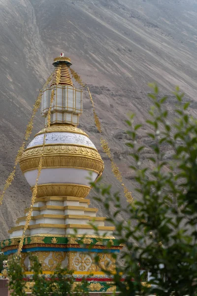 Stupa Spiti Vadisi Nde Dekore Ediliyor Tibet Stupa Kültürü — Stok fotoğraf