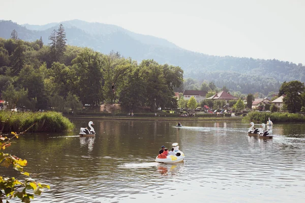 beautiful lake in a natural park based in Brasov Romania
