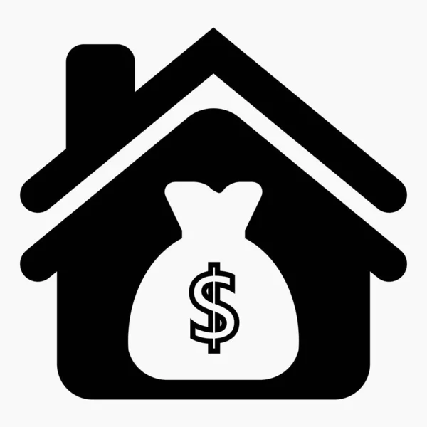 Home Money Icon Illustration Storage Finance Bank Icon Financial Organization — Stockový vektor