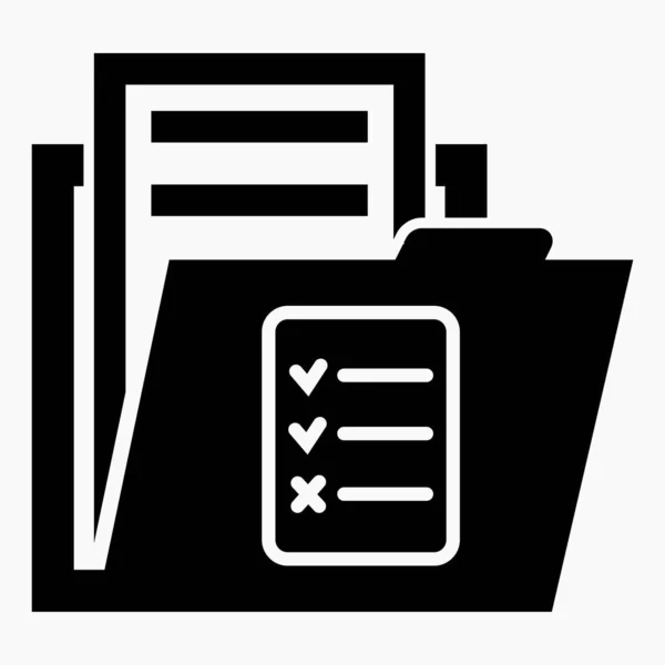 Folder List Icon Illustration List Events Catalog Registry Affairs Inventory — Stock Vector