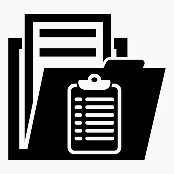 Folder List Icon Illustration List Events Catalog Registry Affairs Inventory — Stockvektor