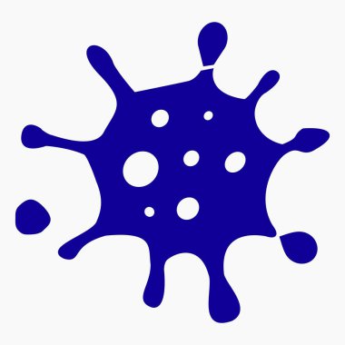 Coronavirus icon. SARS-CoV-2 infection. Pandemic COVID-19. Illustration of bacteria. Figure of the causative agent of the flu. Vector icon