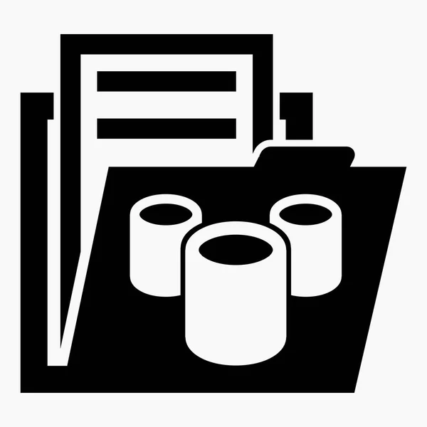 Folder Barrel Icon Documents Fuel Gas Station Accounts Database Fuels —  Vetores de Stock