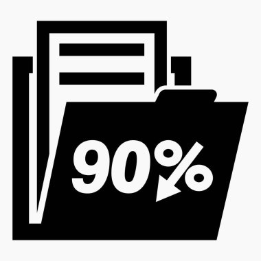 Menkul kıymetlerde% 90 azalma. Hisse fiyatlarında düşüş. Şirket tahvillerinin düşüşü. Gelir azalıyor. Sigorta indirimi. Vektör simgesi.