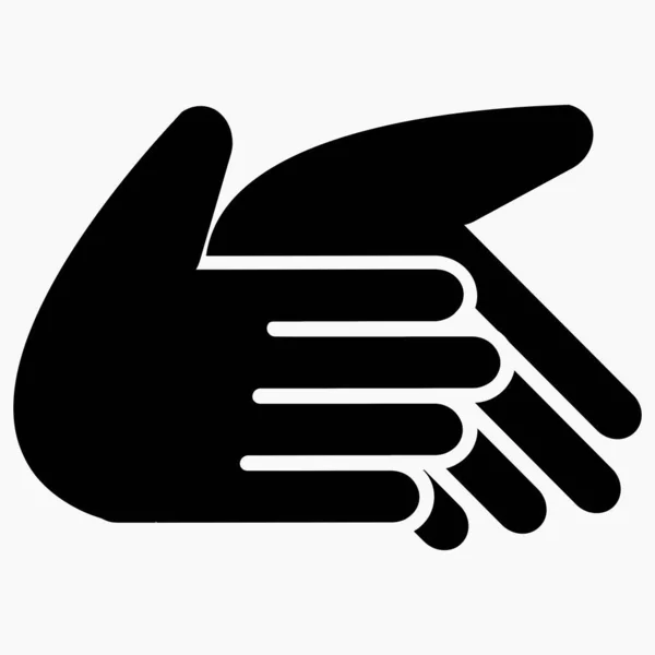 Πλένει Χέρι Μαύρο Εικονίδιο Απολύμανση Χεριών Σαπούνι Εικονογράφηση Αντιδράσης Του — Διανυσματικό Αρχείο