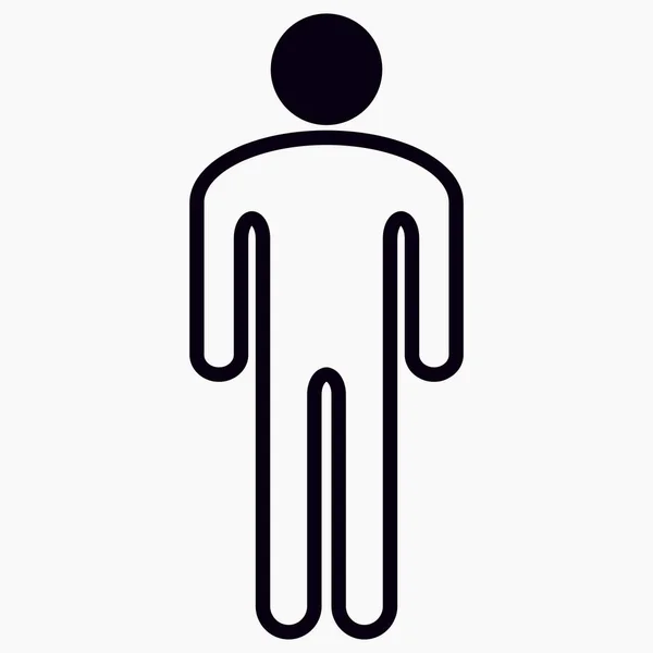 Lidská Ikona Ilustrace Stojícího Chodce Muž Muž Zaměstnanec Podniku Ikona — Stockový vektor