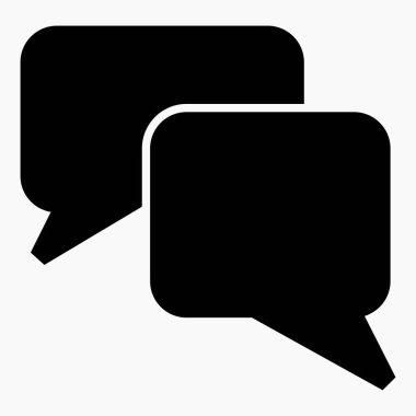 Yeni sohbet simgesi. İnsanlar arasındaki yazışmalar. Sosyal ağlarda iletişim. İzole edilmiş vektör işareti gösterimi.