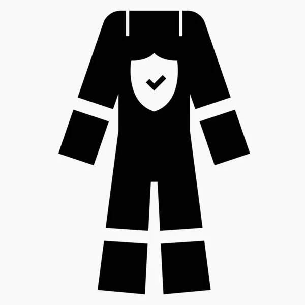 Захищений Костюм Захист Коронавірусу Медичний Одяг Робочий Одяг Захисне Обладнання — стоковий вектор