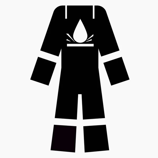 Ochranný Oblek Ochrana Proti Koronaviru Lékařská Výstroj Pracovní Oblečení Ochranné — Stockový vektor