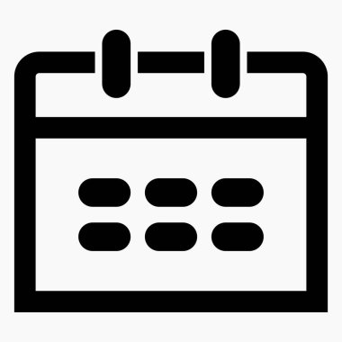 Takvim. Konut planlama. Çalışma planı. Güncel meseleler. Vektör simgesi.