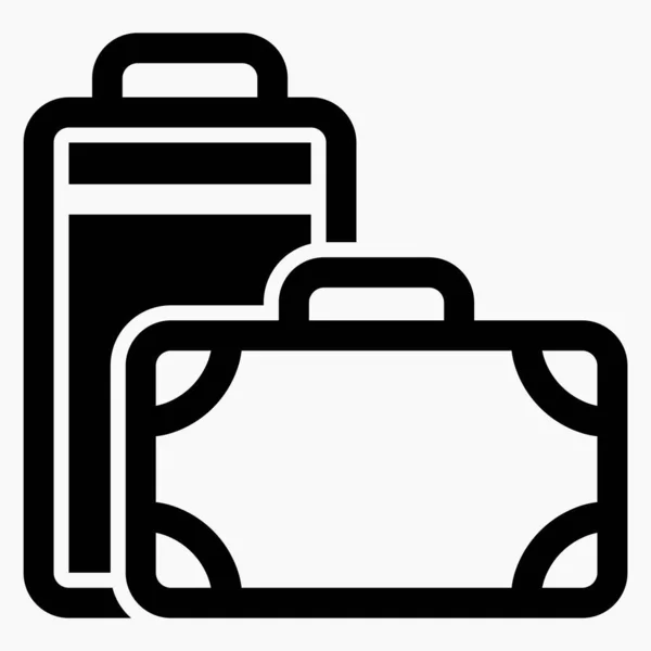 Gepäck Eigentum Eine Tüte Koffer Illustration Von Reisen Tourismus Fracht — Stockvektor