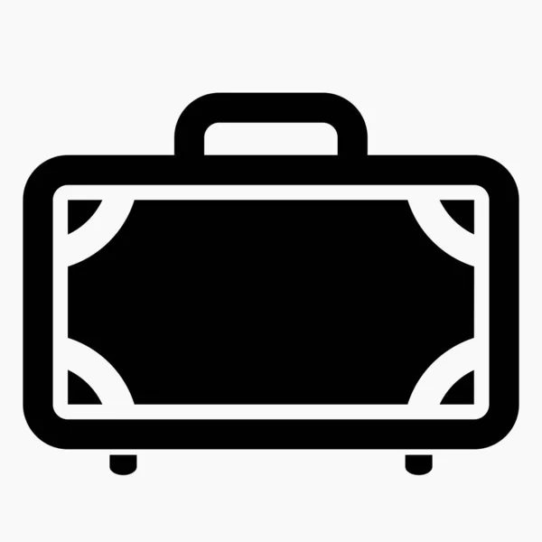 一个包 手提箱 旅游说明 个人的事矢量图标 — 图库矢量图片