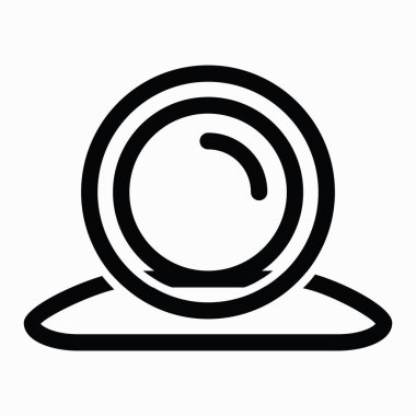 Beyaz arkaplanda akıllı web kamerası simgesi. Vektör simgesi.