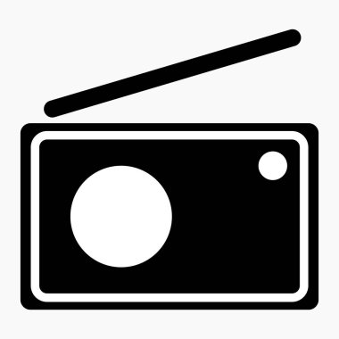 Popüler Radyo ikonu. Vektör simgesi.