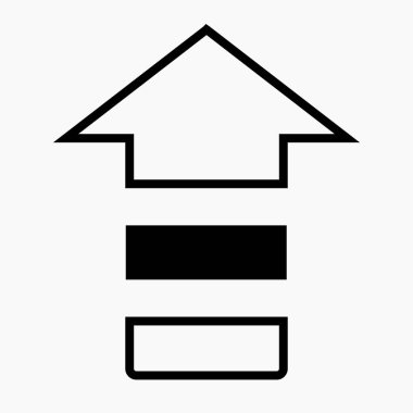 Düz vektör simgesi yükle. Vektör simgesi.