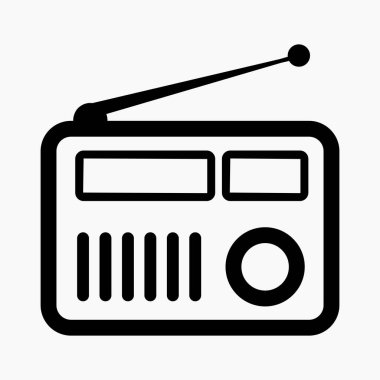 Yeni radyo karalamaları. Vektör simgesi.