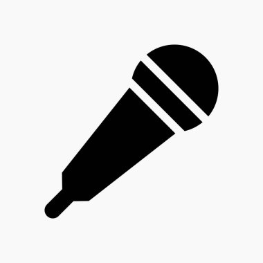 Moda Mikrofon Sistem Vektörü Simgesi