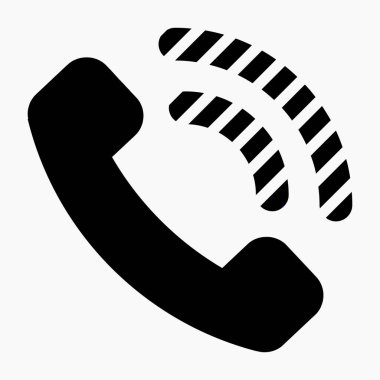 Beyaz arkaplanda düz stil okunabilir telefon simgesi var. Vektör simgesi.