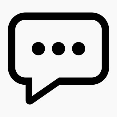 Şeffaf modern basit vektör sohbet simgesi