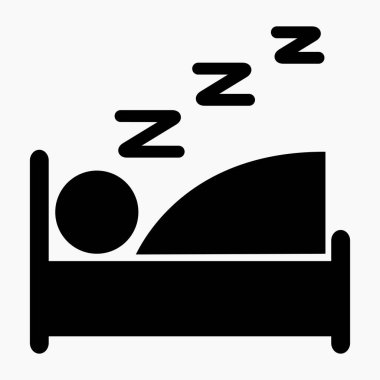 Beyaz arkaplanda yatak ikonunun yeni çizimi. Web siteleri ve mobil minimal düz tasarım için ticari satır vektör simgesi.