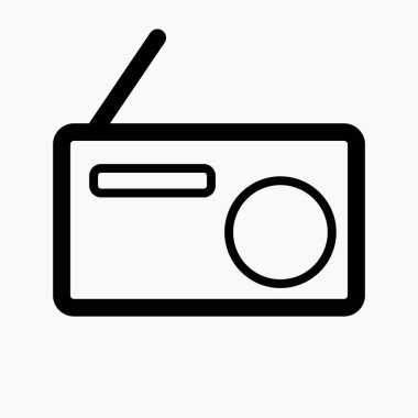 Radyo tasarımcısı sembolü. Vektör simgesi.