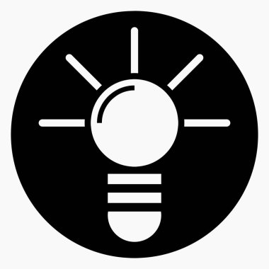 Yeni ampul tasarım sembolü. Vektör simgesi.