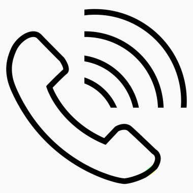 Uygulama ve bilgi grafiği için simge simgesini çağır. Web siteleri ve mobil minimal düz tasarım için ticari satır vektör simgesi.