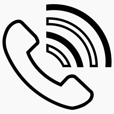 Yeni telefon simgesi uygulaması ve bilgi grafiği için minimal tek düz doğrusal simge izole edildi. Web siteleri ve mobil minimal düz tasarım için ticari satır vektör simgesi.