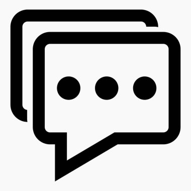 Uygulama ve bilgi grafiği için soyut ileti, mektup, sohbet simgesi izole edilmiş minimal tek düz doğrusal simge. Web siteleri ve mobil minimal düz tasarım için ticari satır vektör simgesi.