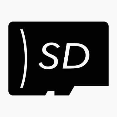 Uygulama ve bilgi grafiği için mikro SD kart sembolü minimal düz doğrusal simgeyi izole etti. Web siteleri ve mobil minimal düz tasarım için ticari satır vektör simgesi.